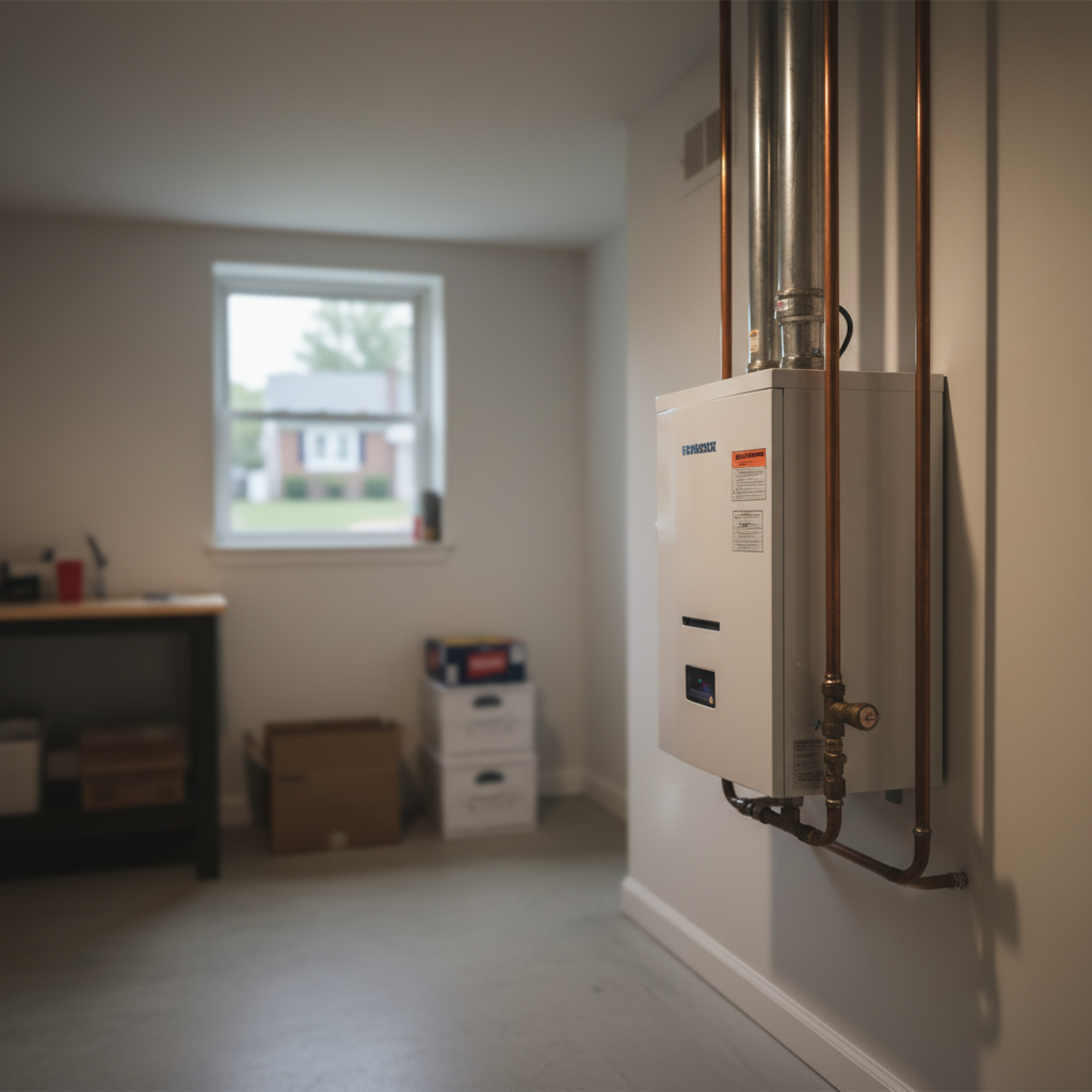 Newly installed boiler system in a Pitcairn, PA basement, ready to provide efficient home heating.